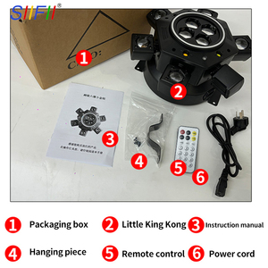 Lampu Moving Head Halloween Model Baru 150W Enam Lengan dengan Efek Mata Lebah 4 dan Remote Control untuk Panggung <span class=keywords><strong>DJ</strong></span> Profesional - Product Image 5