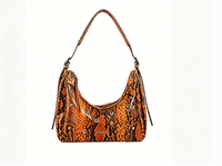 Sacs pour femmes - Sac sous le bras en cuir premium riveté - Nouveau sac à bandoulière tendance à motif serpent avec une seule sangle