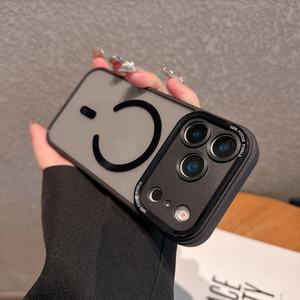 Funda de teléfono móvil magnética transparente con lente Hawkeye de Metal para Iphone 17air Anti Fall PC Mobile Covers para iPhone 17 16 15Pro Max - Product Image 2