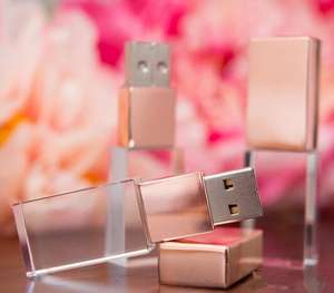 Custom Logo <strong>Crystal</strong> USB Laser Engrave Logo Rose Gold <strong>Crystal</strong> USB <strong>Memory</strong> <strong>Stick</strong> 8GB - Product Image 4