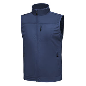 <b>Men's</b> Luxury Lightweight Golf <b>Vest</b> Full Zip Windproof Sleeveless <b>Utility</b> Sport Gilet Mandarin Breathable Customizable for Winter - Product Image 4