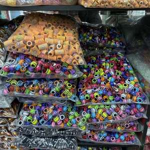 Échantillon gratuit macaron coloré cheveux fermoir baril <span class=keywords><strong>perles</strong></span> grand trou <span class=keywords><strong>perles</strong></span> cheveux accessoires couleur transparente décoration pour <span class=keywords><strong>tresses</strong></span> - Product Image 4