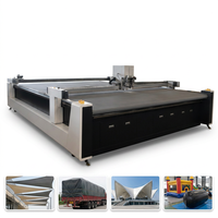 Máquina de corte CNC automática para tela de carpa con alimentación automática, software de anidamiento de precisión de 0.1mm para estructuras de sombra de PVC, carpas y pérgolas.