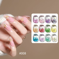 Gel pour Ongles avec Fleurs Séchées Diamant Gel Ongles Paillettes Personnalisé Prix de Gros Pas Cher Gel Vernis à Ongles Corée