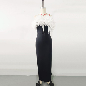 Hot Sell Designer stile moda 3D collo fiore bianco sottile elegante abiti da <span class=keywords><strong>donna</strong></span> abiti da <span class=keywords><strong>donna</strong></span> <span class=keywords><strong>boutique</strong></span> Maxi abiti Sexy - Product Image 5
