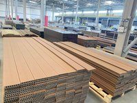 Plancher composite WPC extérieur ignifuge, stable, anti-fissuration, à relief profond, pour sous-sol, jardin, patio, piscine, balcon