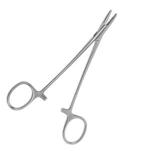 Pinza Portaagujas de Alta Calidad, de Plata, de 7 Pulgadas, Punta Curva, para Hospital, Laboratorio Médico, Quirófano - Product Image 6