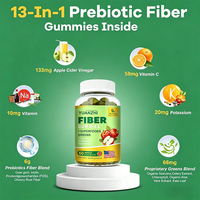 Gummies de fibres OEM Greens au vinaigre de cidre de pomme, prébiotiques, potassium, vitamine C – Complément nutritionnel quotidien