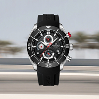 NAVIFORCE 8038 Montre Chronographe Homme Marque Privée Six Aiguilles Haut de Gamme Style Pilote Sportif Fabricant Chinois