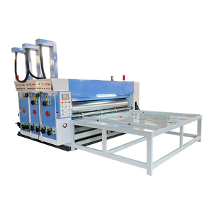 semi automatic carton double color printing paper box making machine
