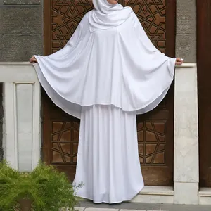 古典的なイスラム教徒の女性の祈りのドレスkhimarセット新しいデザインアバヤの祈り