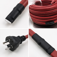 Kit de câble chauffant autorégulant, cordon d'alimentation pré-connecté avec/sans prise, longueur personnalisable disponible de 0 à 85 m, 35-65 W/m, indice de protection IP66