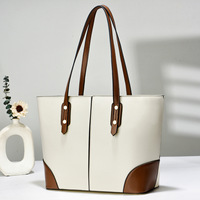 Bolso Tote de PU de Gran Capacidad con Cremallera y Forro de Poliéster - Bolso de Hombro/Axilar para Mujer, Estilo Comercio Exterior, Venta al por Mayor Transfronteriza