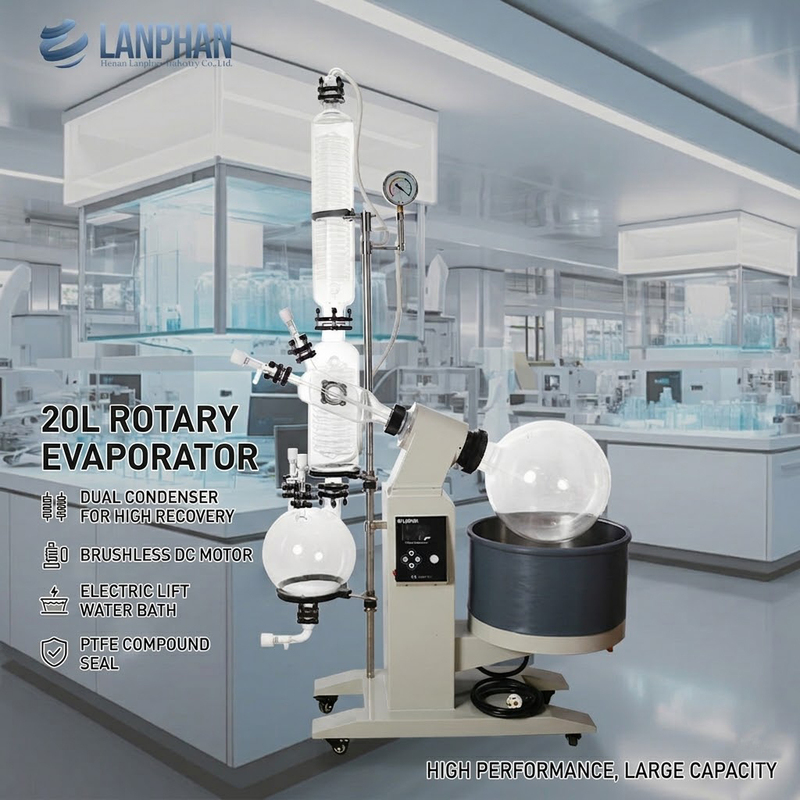 20L Large Capacity Rotavapor with LCD
