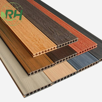 Expédition Rapide Lames de Terrasse Extérieures en WPC à Emboîtement, Anti-Dérapantes, Imperméables, Résistantes à l'Humidité, à Grain 3D Gaufré et Creux, pour Jardin