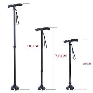 Adjustable Aluminum Alloy Hiking Poles 65 70 95 Cm <b>Collapsible</b> <b>Walking</b> <b>Sticks</b> For Outdoor Seniors - Product Image 1