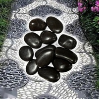 Galets noirs de rivière 100% naturels, écologiques et durables, pierres de massage pour les pieds, pour la décoration extérieure de villas, salles de bain, parcs et aquariums