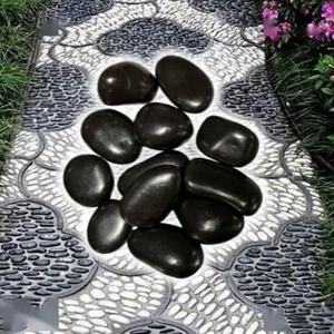 Galets noirs de rivière 100% naturels, écologiques et durables, pierres de massage pour les pieds, pour la décoration extérieure de villas, salles de bain, parcs et aquariums - Product Image 1