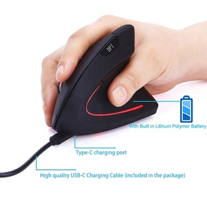 2.4G Ergonomic thiết kế theo chiều dọc có thể sạc lại USB Type-C Chuột quang không dây - Product Image 3