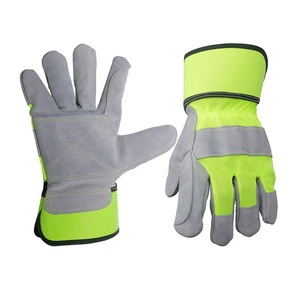 Haute qualité meilleur cuir de vachette fendu-cuir Construction jardin-paume sécurité travail PU cuir Pakistan gants de soudage sécurité alimentaire - Product Image 1