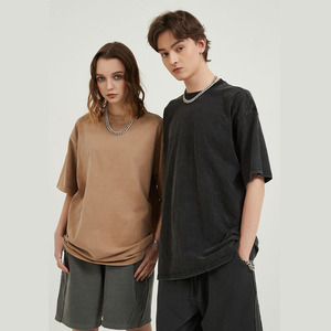Wholesale Men's and Women's Blank Organic Cotton T-shirt High-quality Round Neck Shirt Cotton Shirt - Product Image 3