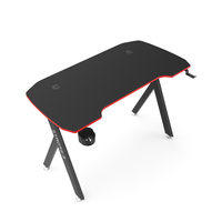 Bureau de jeu en métal Beisijie RGB avec design ergonomique, crochets pour casque et porte-gobelet, pieds en forme de Y - Table de jeu en promotion