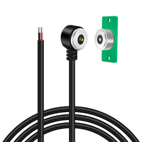 90 °   Câble de charge magnétique flexible, connecteur magnétique à ressort rond avec PCB