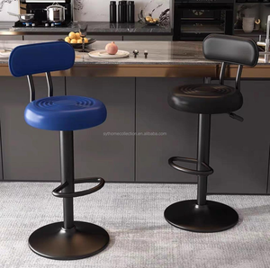 Chaises de bar réglables en <span class=keywords><strong>hauteur</strong></span> en PU durable pour bureau et chambre à coucher, tabourets de cuisine élégants rembourrés en PU pour <span class=keywords><strong>snack</strong></span>-bar - Product Image 4