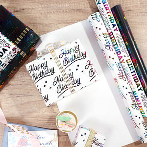 กระดาษเคลือบ80กรัม43*300ซม. ม้วนกระดาษห่อของขวัญตามสั่ง - Product Image 4