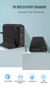 PD150W GaN Quick Charge 4.0 PD HUB Double TYPE-C 100W <span class=keywords><strong>Chargeur</strong></span> Multi-port Usb-C Tête <span class=keywords><strong>de</strong></span> Charge Rapide Convient pour <span class=keywords><strong>Apple</strong></span> MaBook - Product Image 3