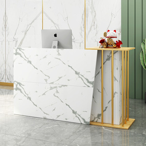 Bảng Điều Khiển Kích Thước Tiêu Chuẩn Hình Chữ L Bàn Tiếp Tân Văn Phòng Hiện Đại Ghế Salon Chất Lượng Cao Đứng Màu Trắng - Product Image 1