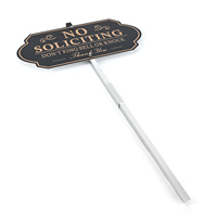 Plaque de jardin personnalisée gravée, lettrage doré, en aluminium résistant aux intempéries, avec poteau, pour décoration extérieure de la maison