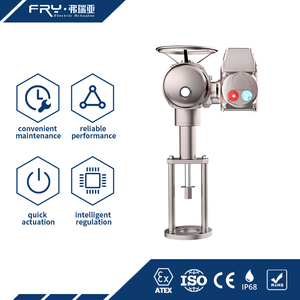 Actuador Eléctrico de Movimiento Lineal con Acoplamiento de Horquilla ISO5210, Eje Cuadrado, Señal de Entrada 4-20mA para Tratamiento de Agua - Product Image 1