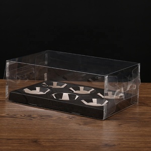 Wholesale Transparent Cupcake <b>Boxes</b> with Inserts Bakery <b>Boxes</b> to Fit 2 4 6 12 Cupcakes Muffins <b>Clear</b> Packaging <b>Boxes</b> - Product Image 4