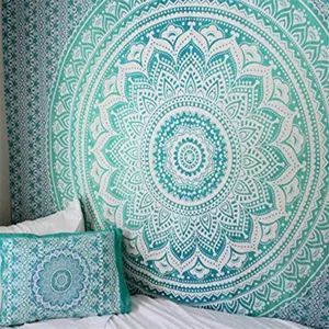 Tapeçaria de parede psicodélico estampado, tapeçaria de parede decoração barato de hippie, mandala, arte boêmia