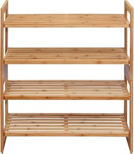 Basici <span class=keywords><strong>scarpiera</strong></span> in bambù impilabile a 2 livelli - Product Image 1