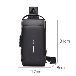 WEIXIER X314 Wasserdichter Sport-Umhängetasche USB-Aufladung Diebstahls ichere Einzels ch ulter taschen Umhängetasche - Product Image 1