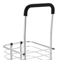 Vente en gros de chariots de supermarché en aluminium pliables et réutilisables de différentes tailles pour l'épicerie chariots pliables à usage familial