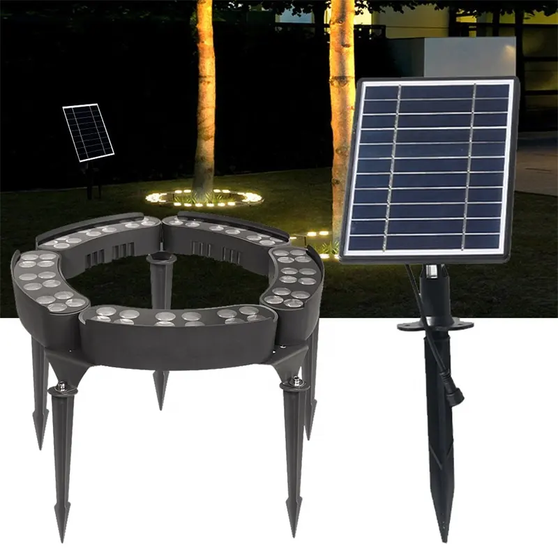 12W Dmx512 verbin dbar Solar Umarmung Baum Licht ip65 wasserdicht im Freien warmweiß 220V Garten Landschaft Baum Lampe Ring LED-Scheinwerfer