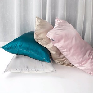 Nouveau 25mm de la plus haute qualité en soie de mûrier pure taie d'oreiller de luxe non toxique écologique personnalisable avec logo brodé - Product Image 3