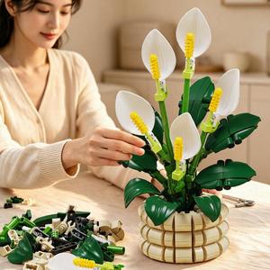 ชุดของเล่นตัวต่อพลาสติก 13123 พืชพันธุ์พีซลิลลี่ (<span class=keywords><strong>Spathiphyllum</strong></span>) ของเล่นสร้างสรรค์ ชุดตัวต่อ DIY สำหรับเด็ก ของเล่นตัวต่อพลาสติก - Product Image 5
