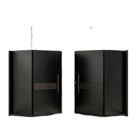 Porte pliante moderne en aluminium noir mat sur mesure |   Panneau de brise-vue vertical à persiennes, motif diamant ajouré, anti-rouille, pour cour