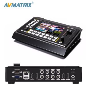 AVMATRIX Shark S6 6CH /SDI Mixeur <span class=keywords><strong>vidéo</strong></span> multi-caméras Commutateur Métal <span class=keywords><strong>Écran</strong></span> FHD 5 pouces Streaming en direct USB/Carte SD Ethernet - Product Image 1