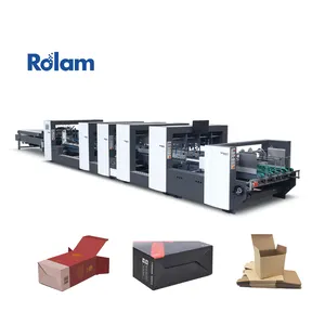ROLAM PCS-Y Fully Automatic 1600mm Corrugated Crash Lock Bottom Folder Gluer Pre-folding Gluing Machine