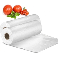 Sacs en plastique pour légumes de supermarché, durables et biodégradables, en HDPE, thermoscellables, sur rouleau
