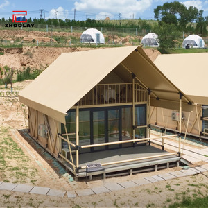 เต็นท์หรูหราสำหรับ<span class=keywords><strong>ครอบครัว</strong></span>หลายคนในที่ลึกของป่า พร้อมห้องใต้หลังคาแบบโรงแรมสองชั้นในแคมป์สตาร์รี่รีสอร์ท - Product Image 2