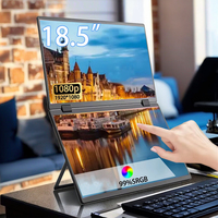 Écran portable double ultra-fin personnalisé de 18,5 pouces, moniteur d'ordinateur portable, panneau IPS, type C, large angle de vision, taux de rafraîchissement de 100 Hz, design pliable