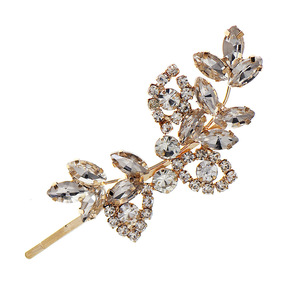 Corée du Sud transfrontalier nouveaux accessoires pour cheveux strass feuille épingle à cheveux mariée mariage côté clip <span class=keywords><strong>chaque</strong></span> <span class=keywords><strong>jour</strong></span> un mot clip - Product Image 4