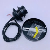 Kit de suspension pour lampe avec cordon, douille E27, support de lampe à vis réglable, style industriel vintage, base de lampe en fer suspendue au plafond, cuivre