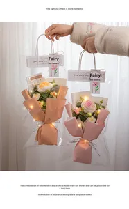 D388 2025 Nuevo Ramo de Flores de Ganchillo Hecho a Mano con Rosas para el Día de San Valentín, Regalo de Navidad, Ramo Decorativo para el Hogar - Product Image 5